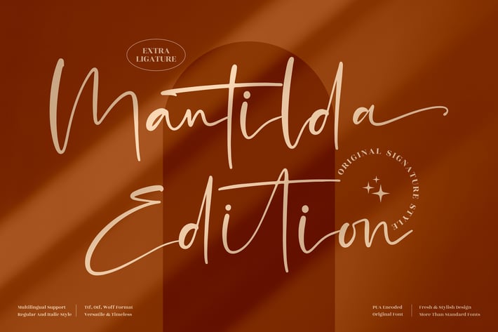 Mantilda Edition Signature Font