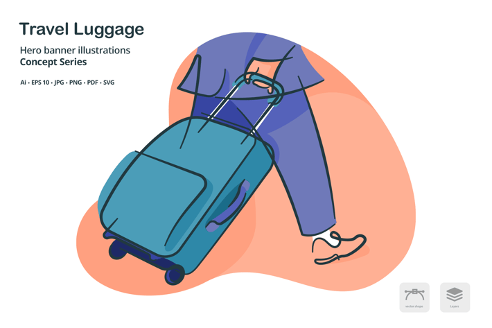 Travel Luggage Vector Illustration
