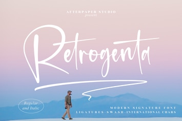 Retrogenta Modern Signature Font