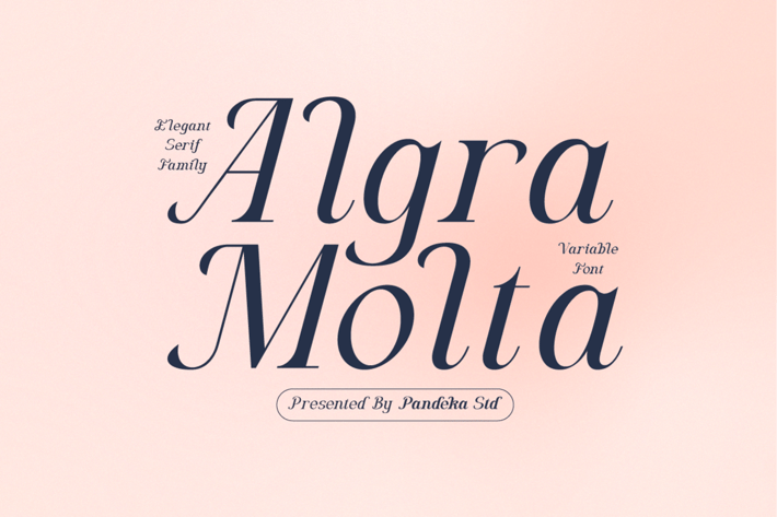 Algra Molta - Italic Modern Elegant Logo Font