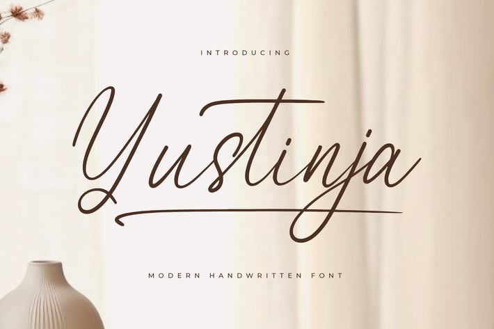 Yustinja Modern Handwritten Font