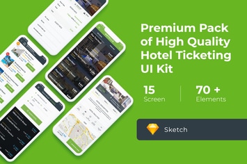 Hotel Booking UI KIT for Sketch