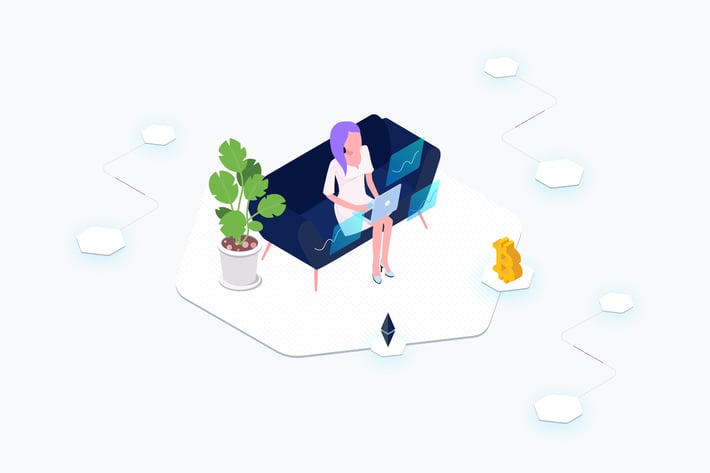 Data Analysis Blockchain Platform Isometric
