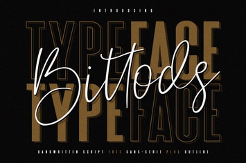 Bittods Handwritten Signature Font Free Sans Serif