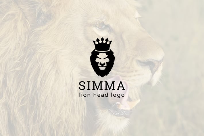 Simma : Negative Space Lion Head Logo