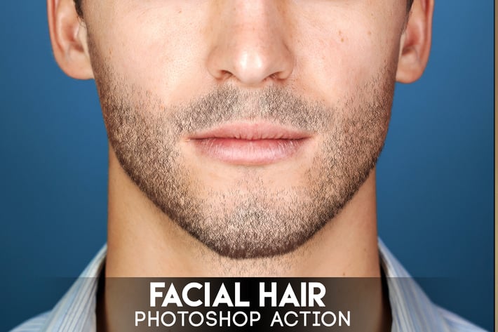 Facial Hair Photoshop Action 