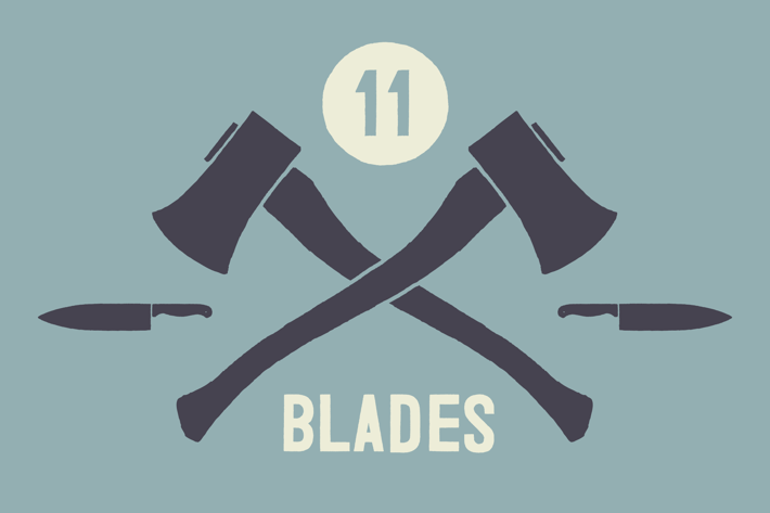 Hand Illustrated Blades & Knives