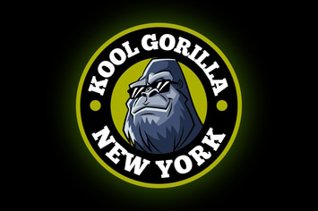 Cartoon Cool Geek Silverback Gorilla Mascot logo