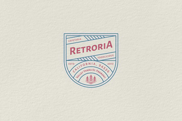Vintage Badge Logo - Retroria Restaurant