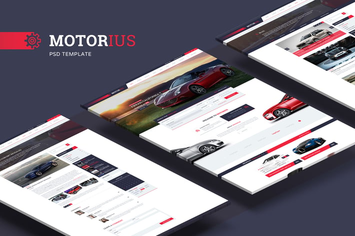 Motorius — Exclusive Sell/Rent Cars PSD Template