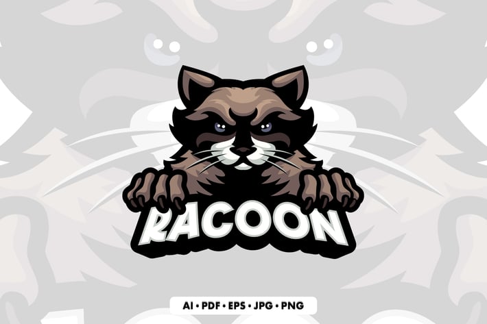 Racoon Mascot logo