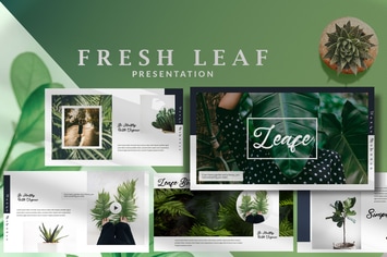Minimal Fresh Leaf - Nature Powerpoint Template
