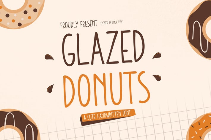 Glazed Donuts - Cute Handwritten Font TT