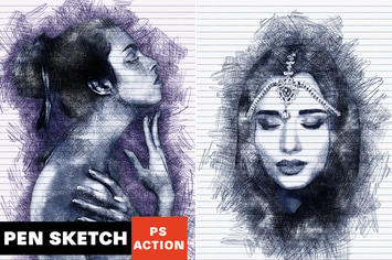 Pen Sketch Photoshop Action