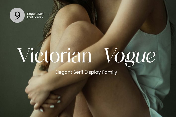 Victorian Vogue Elegant Display Serif Font Family