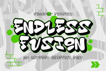 Endless Fusion - 3D Layered Graffiti Font