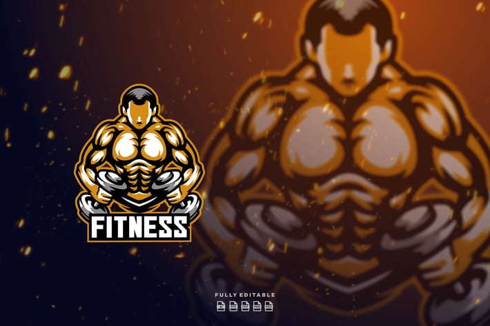 Fitness Gym Mascot Logo