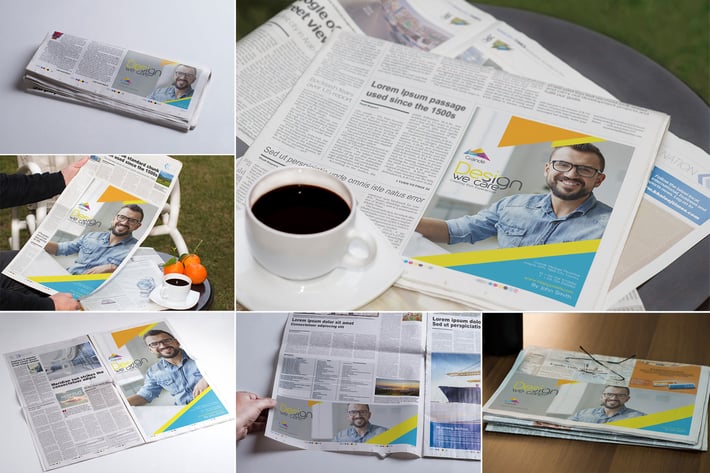 Newspaper Print Ad Design Mockups