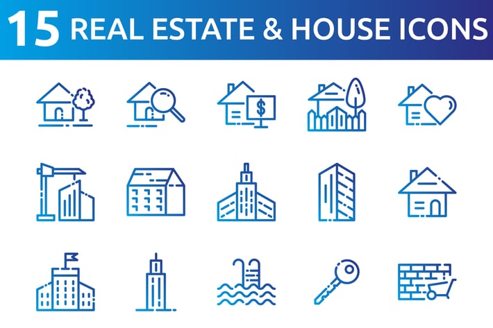 Real Estate And houses Icons