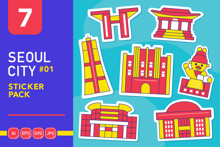 Seoul City #01 Sticker Pack