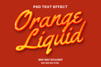 Orange fluid text effect