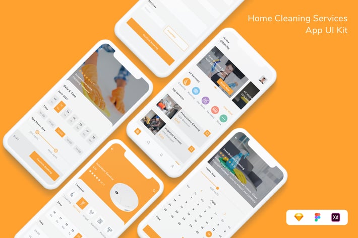 Home Cleaning Services App UI Kit