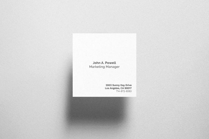 Square Card Mockup
