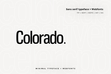 Colorado - Modern Typeface + WebFont