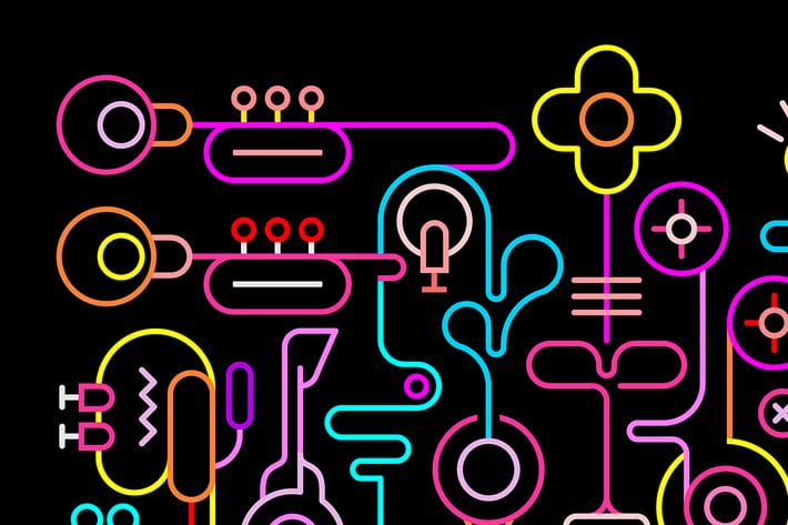 Three options of the Abstract Art vector artwork