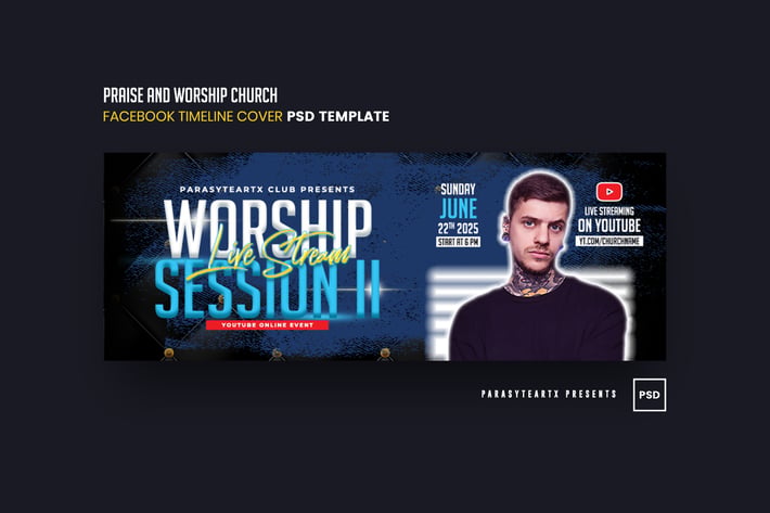 Praise & Worship Church Facebook Timeline Cover