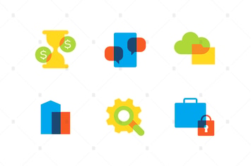 Business and finance - flat design style icons set
