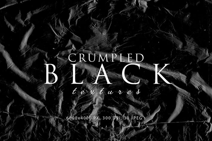 Black Crumpled Textures
