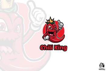 Chilli Cartoon Mascot Logo