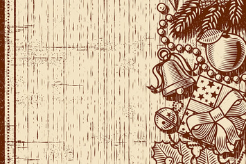 Retro Christmas Background Brown