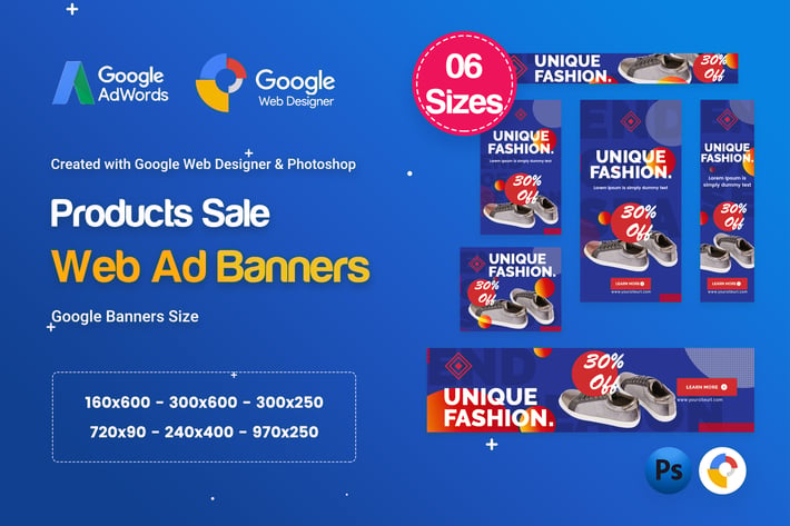 Product Sale Banners HTML5 D51 Ad - GWD & PSD