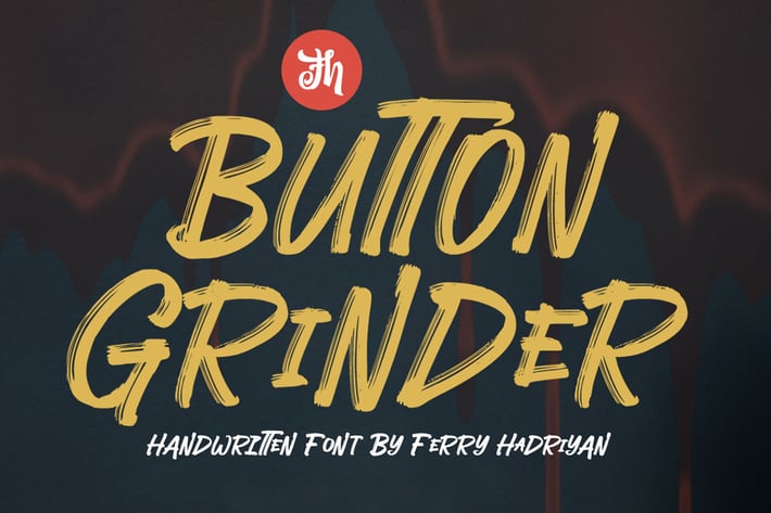 Button Grinder - Display Handwritten Font