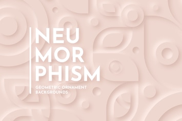 Neumorphism - Geometric Ornament Background Set
