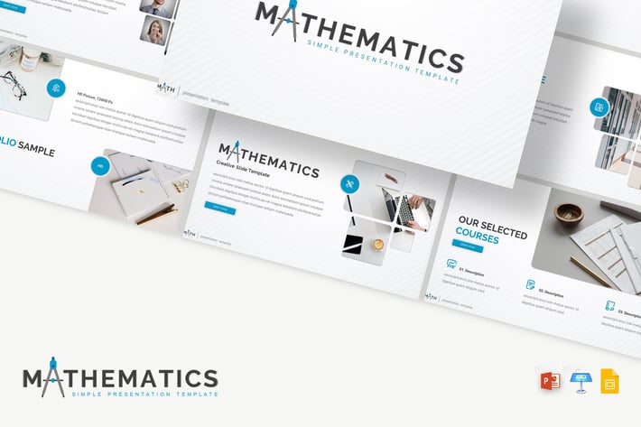 Mathematics - Simple Template PPTX / GSlides / Key