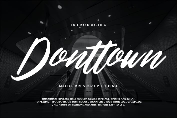 Donttown | Modern Script Font