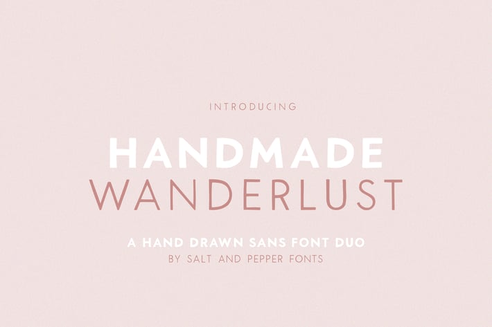 Handmade Wanderlust Font Duo