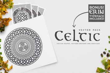 Celtic patterns vector bundle