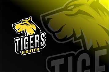 Tigers Fighter Esport Logo Template