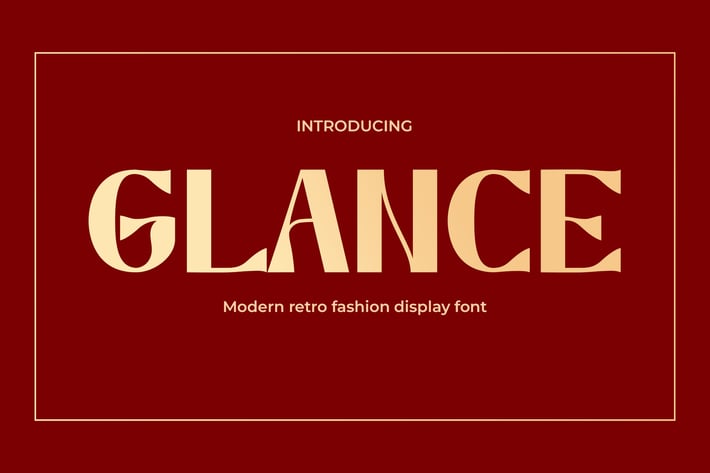 Glance - A Modern Twist on Vintage Retro Font
