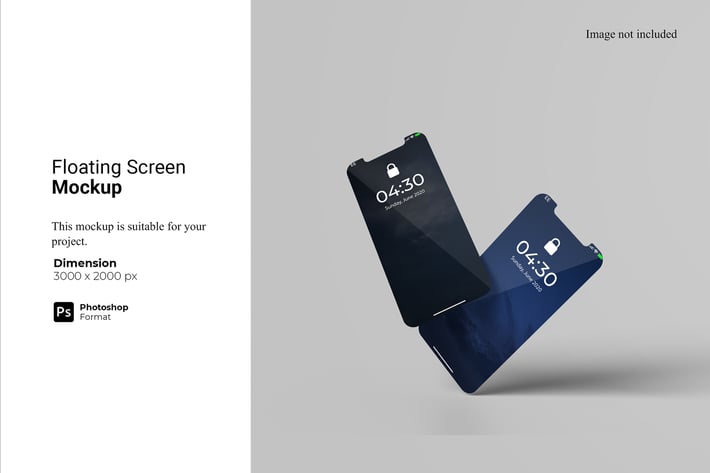 Floating Screen Smartphone Mockup