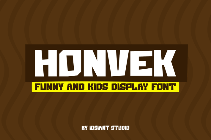 Honvek - Funny & Kids Display Font