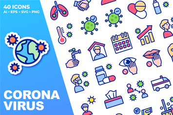 Coronavirus Color Icons