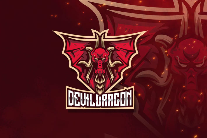 Devil Dragon Esport Logo Template