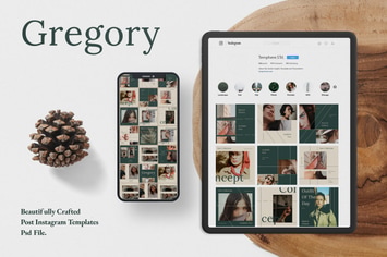 Gregory Business Social Media Template + Stories