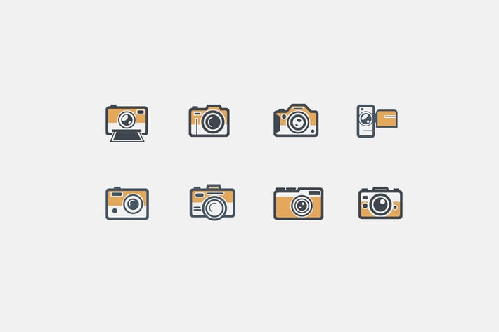 8 Retro Camera Icons