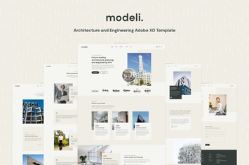 Modeli - Architecture and Engineering Adobe XD Tem